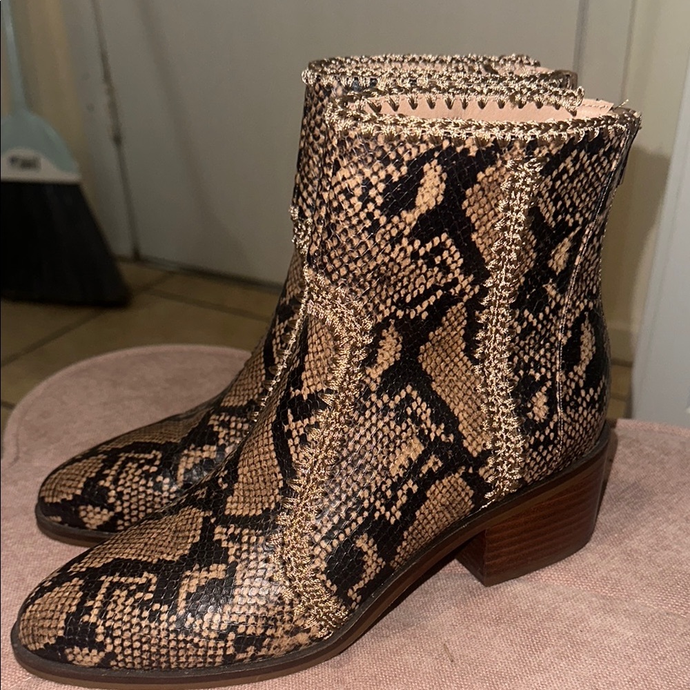 Snakeskin Ankle Boots
